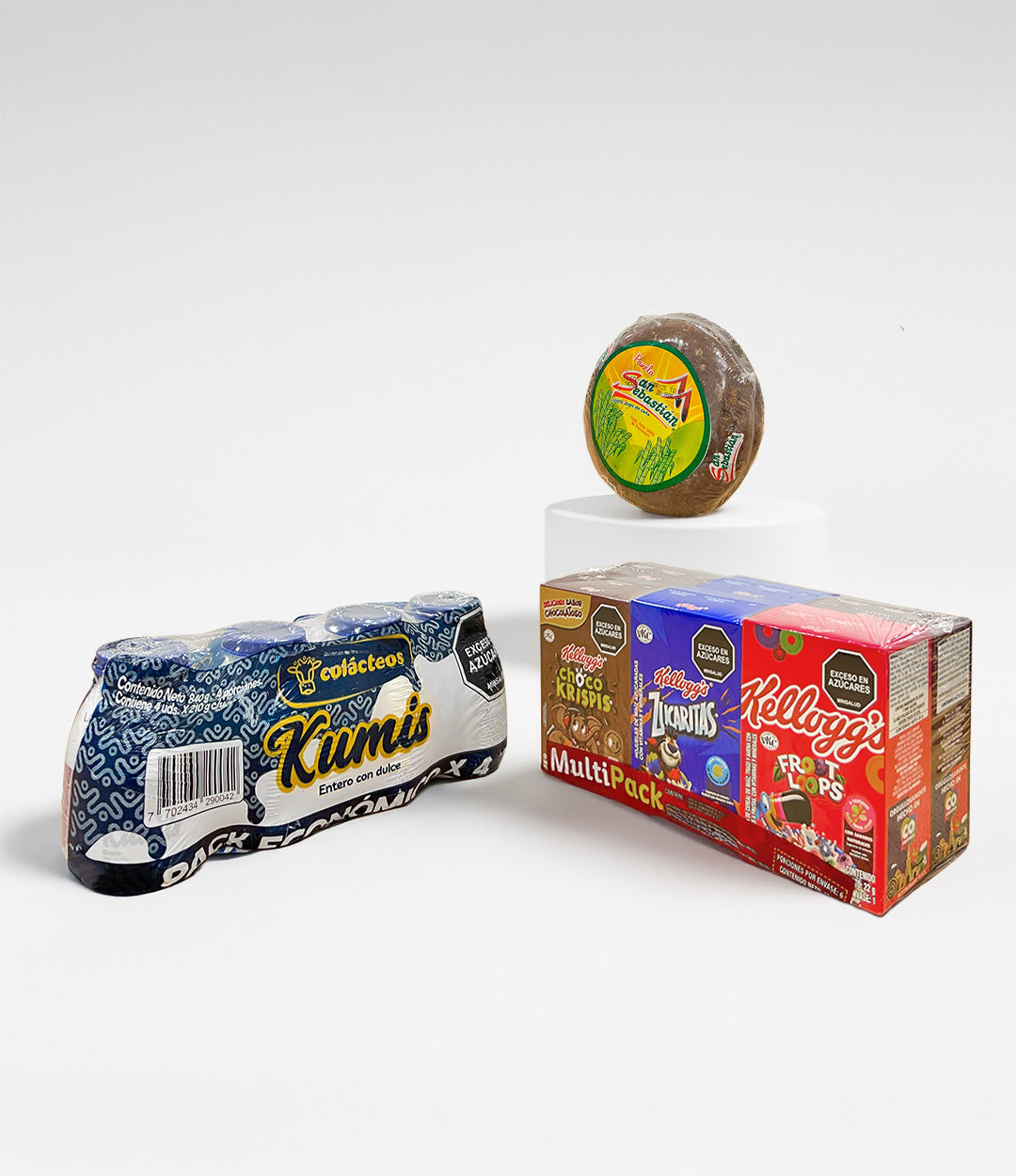 Productos de despensa empacados en plástico termoencogible personalizado