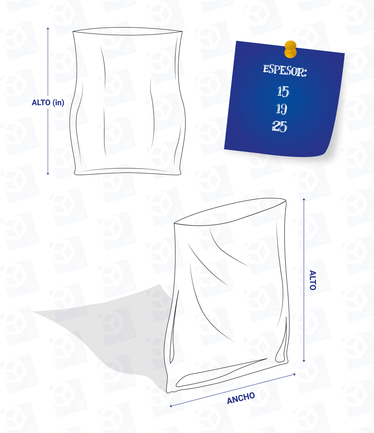 Poliolefina Termoencogible PCR Bolsa Transparente