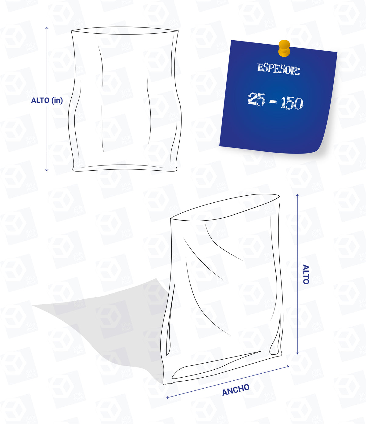 Polietileno de baja densidad Bolsa Transparente