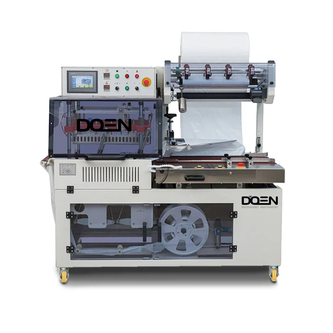 Selladora automática en L DOEN DSP-5545L con portabobinas industrial